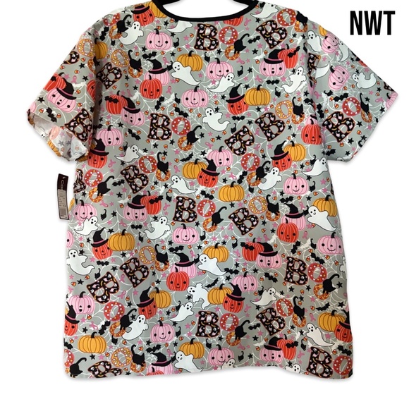 NWT Scrub TopCassandra O Halloween-themed medical - size 2XL - Picture 3 of 11